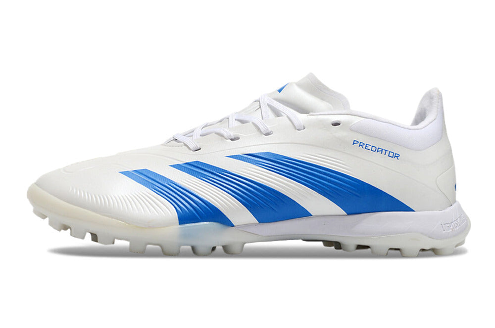 Chuteira Society Adidas Predator Elite TF Branca e Azul