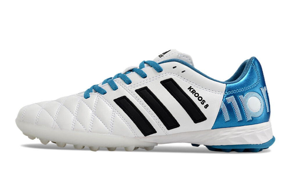 Chuteira Society AdiPure 11 Pro TF Branca e Azul