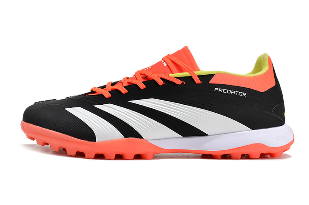 Chuteira Society Predator Elite TF Preta, Laranja e Branco