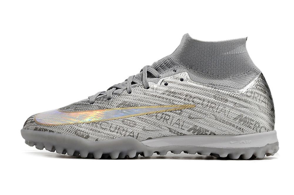 Chuteira Society Mercurial Superfly 9 Elite TF Prata