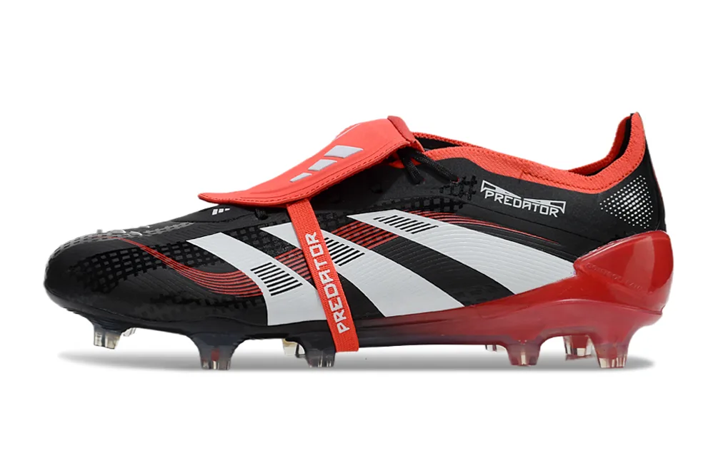 Chuteira Campo Predator FT 30 Elite FG Preta e Vermelha