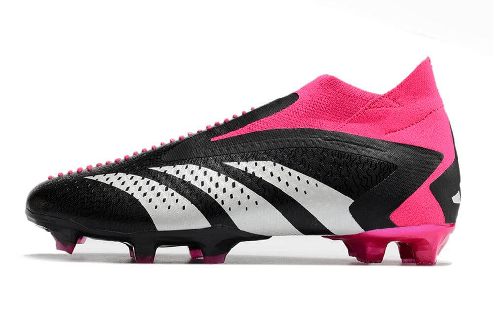 Chuteira Campo Predator Accuracy+ FG Rosa e Preto
