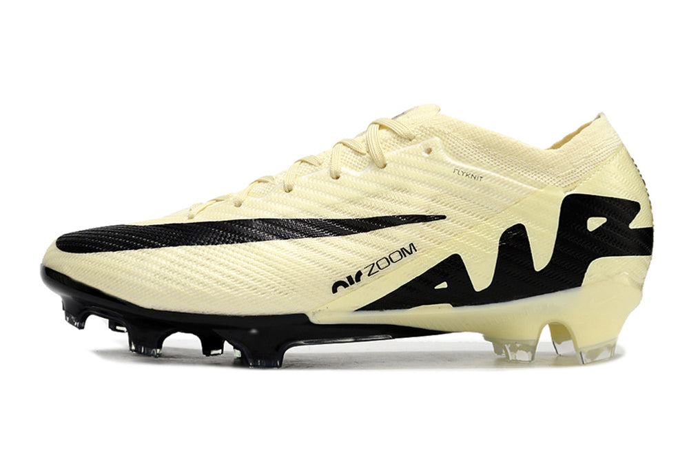 Chuteira Campo Air Zoom Mercurial Vapor 15 Elite FG Bege e Preta