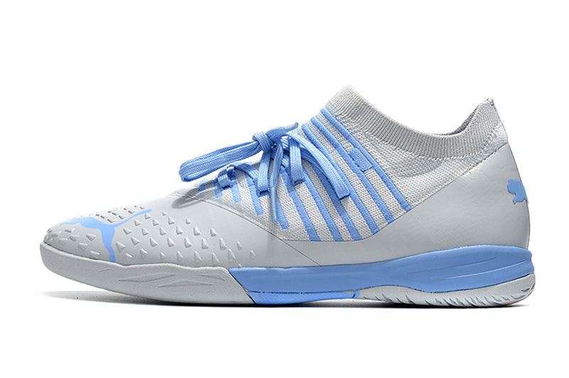 Chuteira Futsal Future Z 1.3 IC Prata e Azul