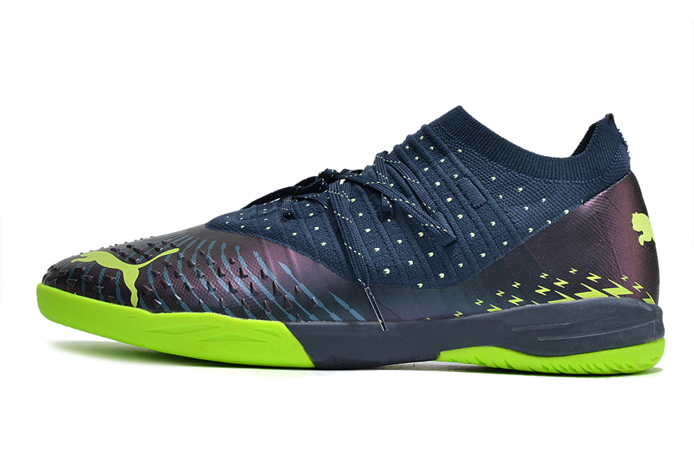 Chuteira Futsal Future Z 1.3 IC Azul e Verde