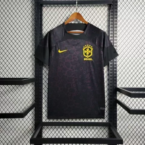 Camisa Brasil Goleiro 22/23 Torcedor Nike - Preta
