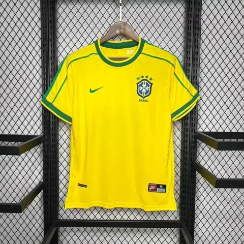 Camisa Brasil 1998 Retrô Nike - Amarela - Torcedor
