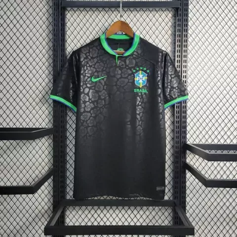 Camisa Brasil Concept Leopard 22/23 Nike - Preta - Torcedor