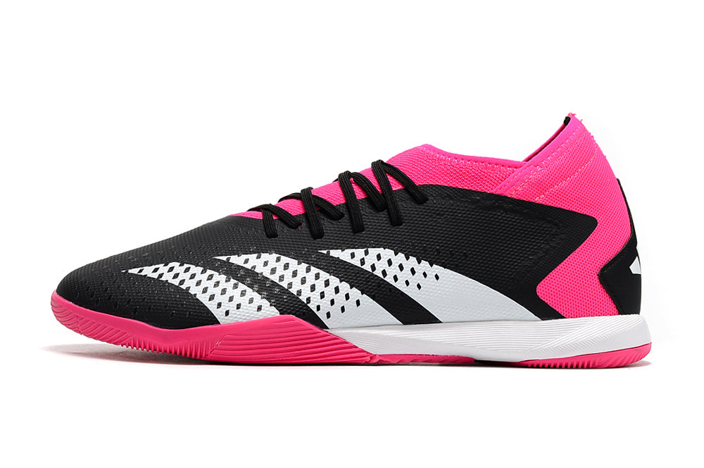 Chuteira Futsal Predator Accuracy.1 IC Rosa e Preta