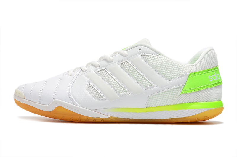 Chuteira Futsal Top Sala IC Branca e Verde