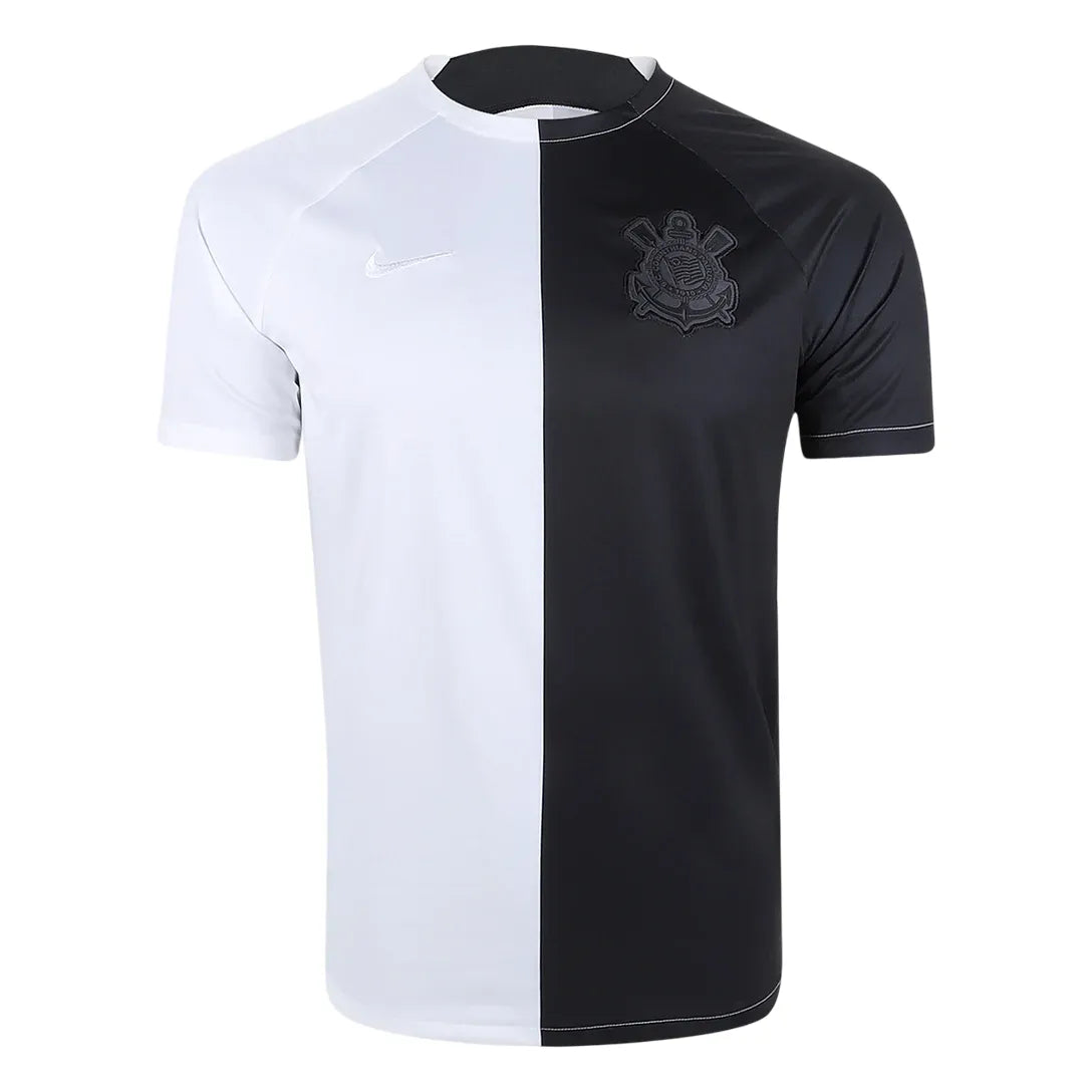 Camisa Corinthians Pré-Jogo 23/24 - Preta e Branca - Torcedor