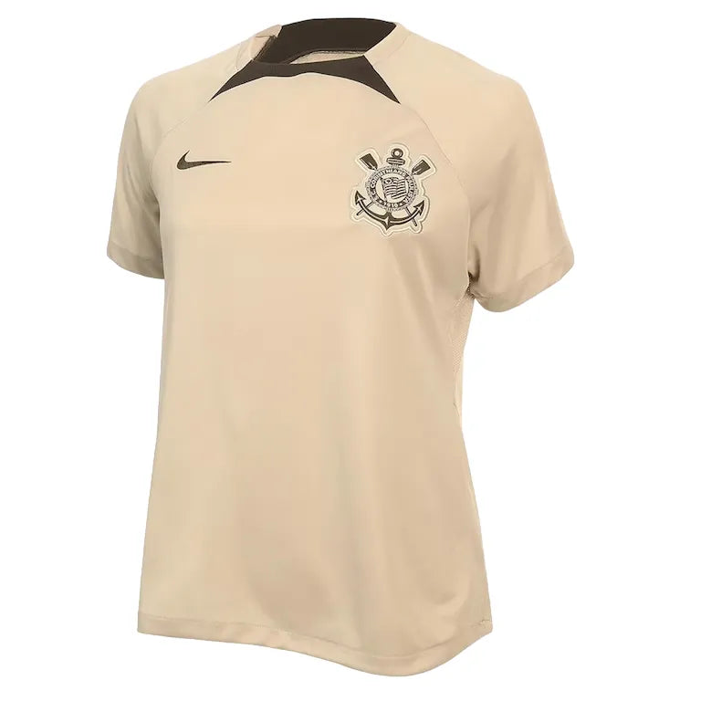 Camisa Corinthians Feminina Treino 24/25 - Bege - Torcedor