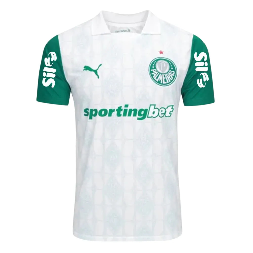 Camisa Palmeiras Away 25/26 - Branca C/ Patrocínios - Torcedor