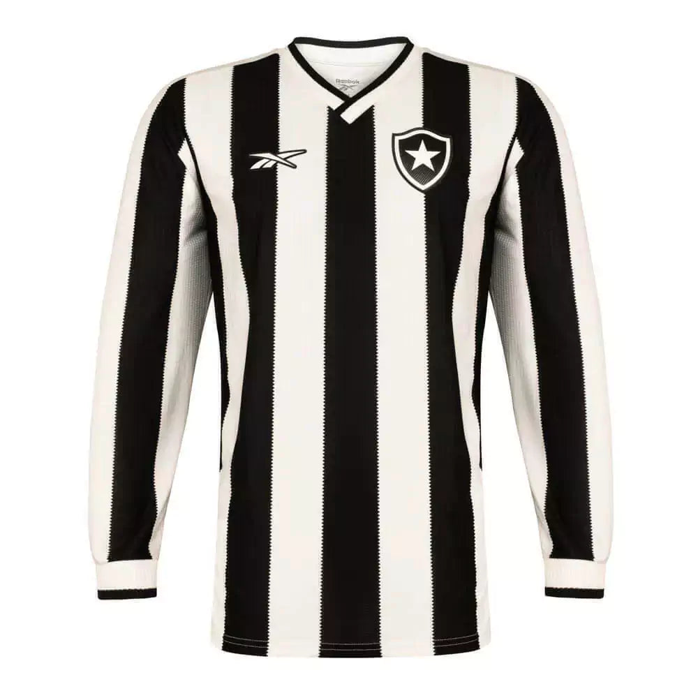 Camisa Botafogo Home 24/25 Manga Longa - Preta e Branca - Torcedor