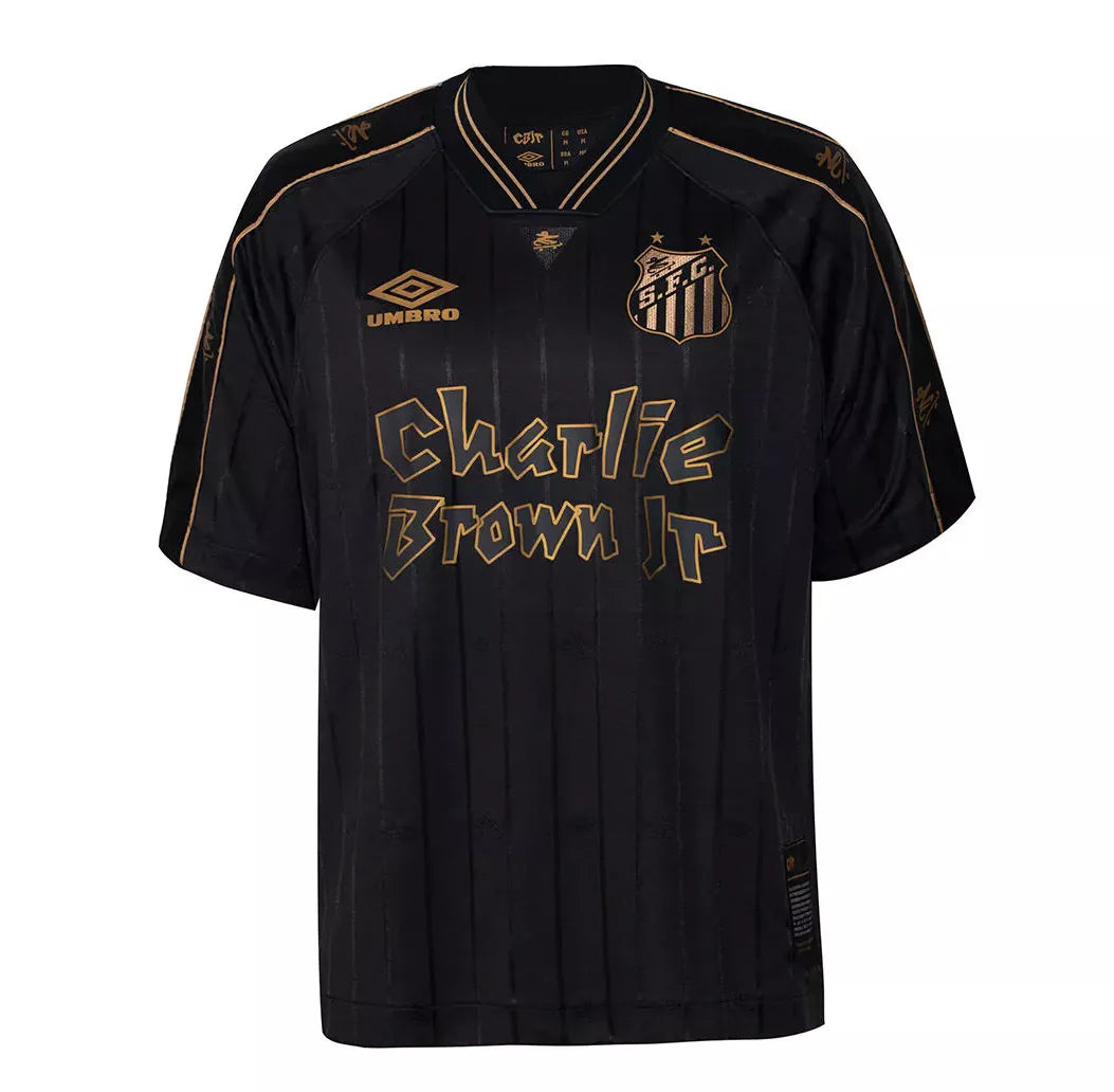 Camisa Santos Charlie Brown Jr. 2024 - Preta e Dourada - Torcedor