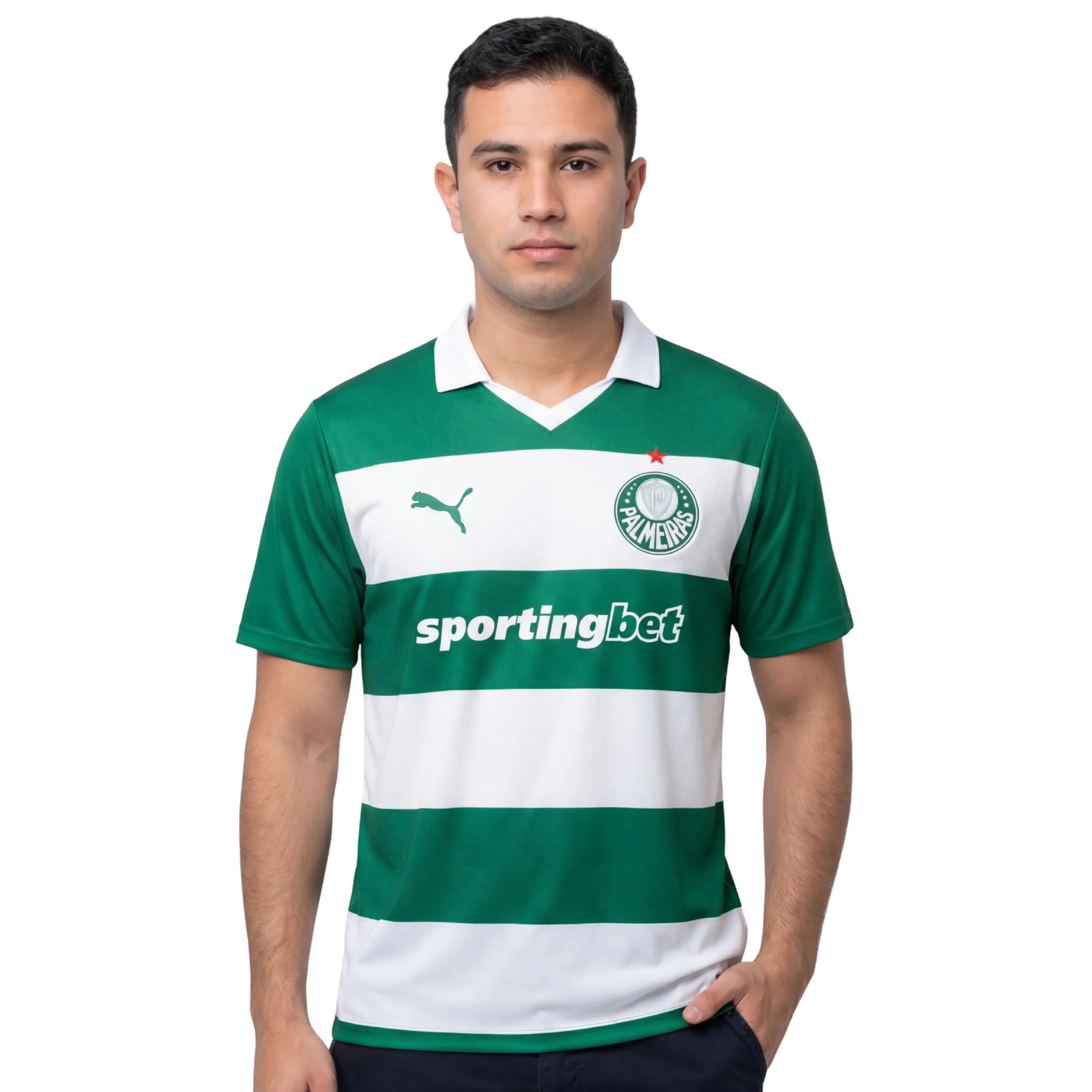 Camisa Palmeiras Sócio Torcedor 25/26 - Verde e Branca