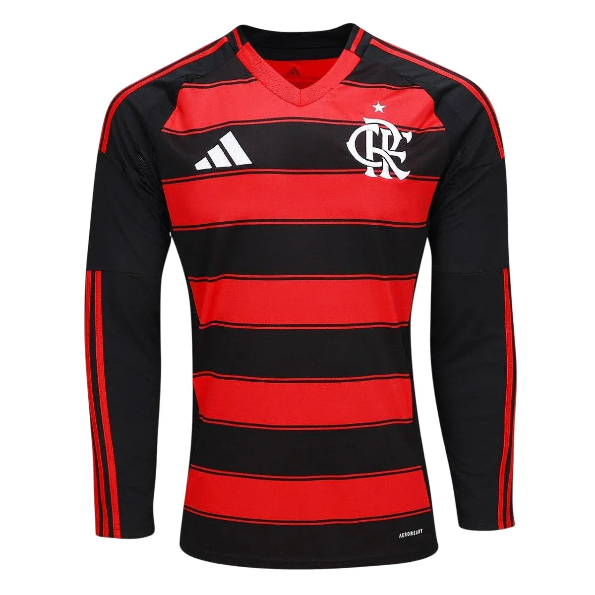 Camisa Flamengo Home 25/26 Manga Longa - Preto e Vermelho - Torcedor