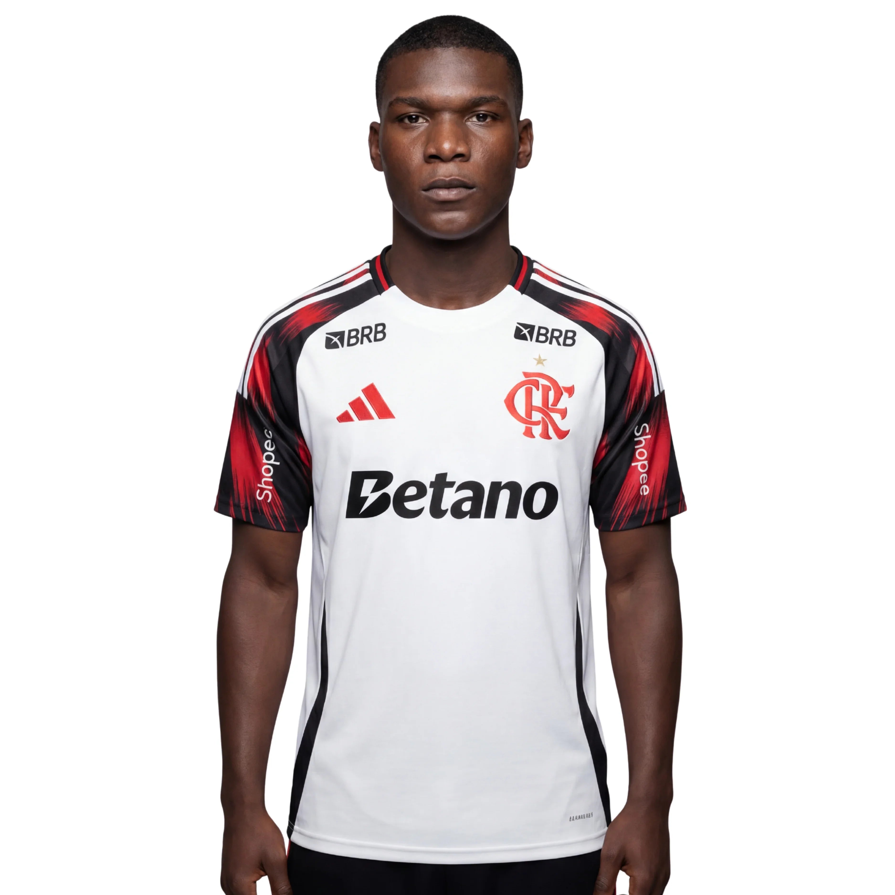 Camisa Flamengo Away 25/26 - Branca C/ Patrocínio - Torcedor