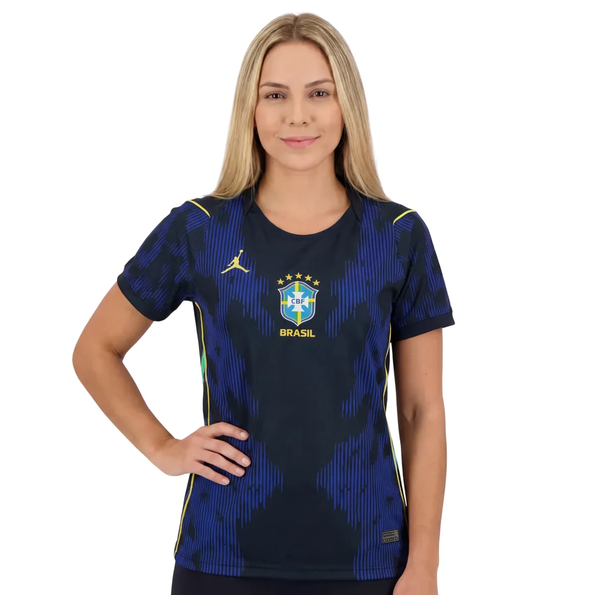 Camisa Brasil Feminina Away 2026 - Azul - Torcedor