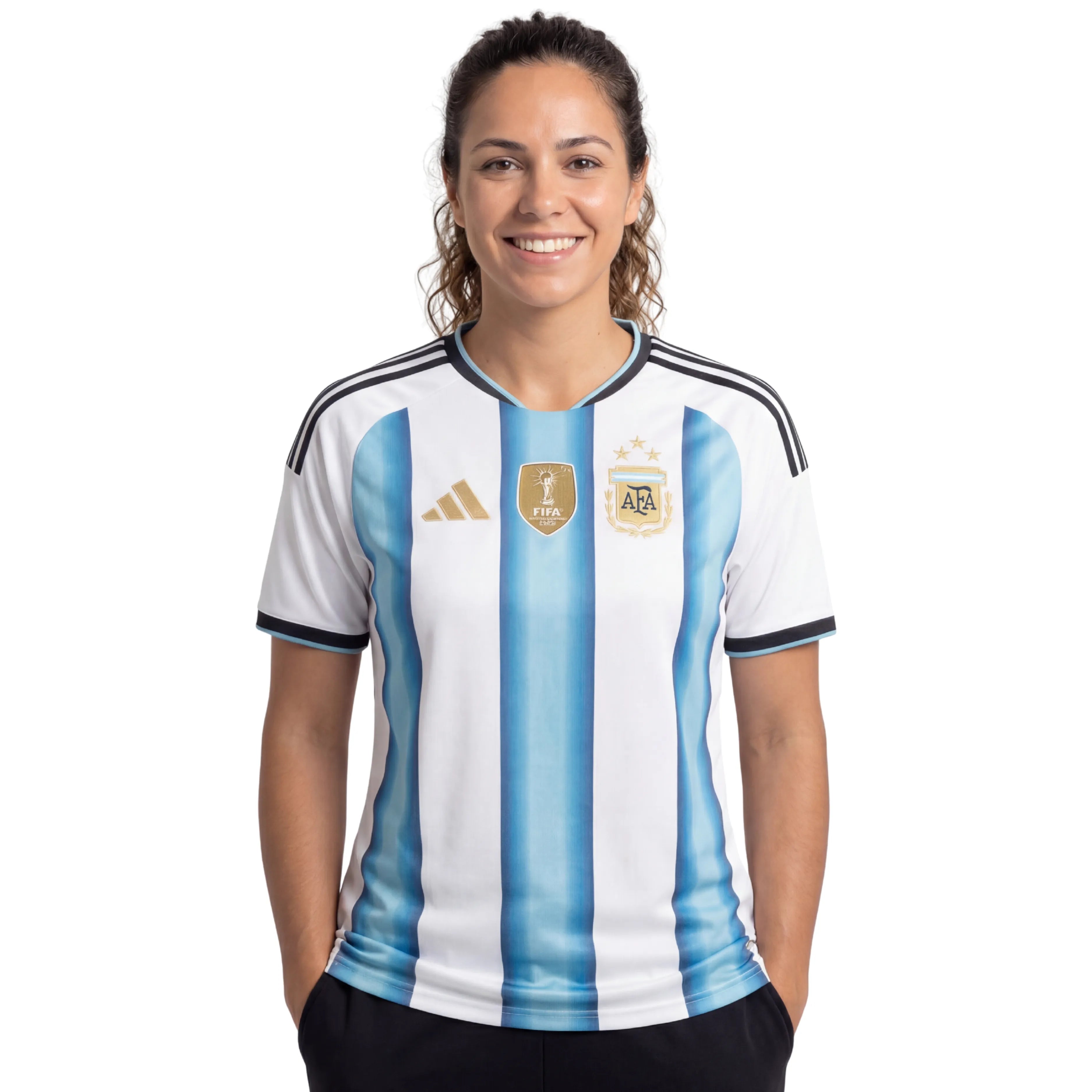Camisa Argentina Feminina Home 2026 - Azul e Branca - Torcedor
