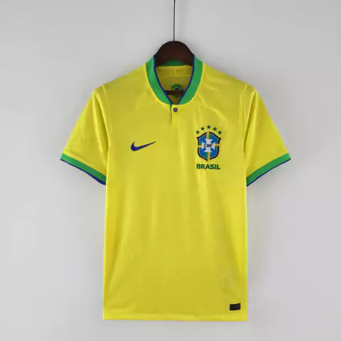 Camisa Seleção Brasil Home Copa do Mundo 2022 - Amarela - Torcedor