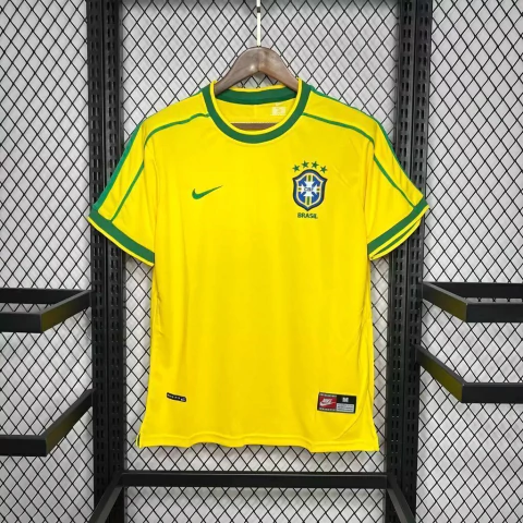 Camisa Brasil 1998 Retrô Nike - Amarela - Torcedor