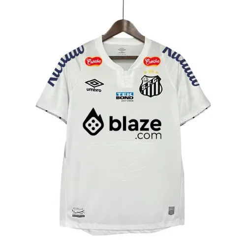 Camisa Santos Home 24/25 - Branca - C/ Patrocínio - Torcedor