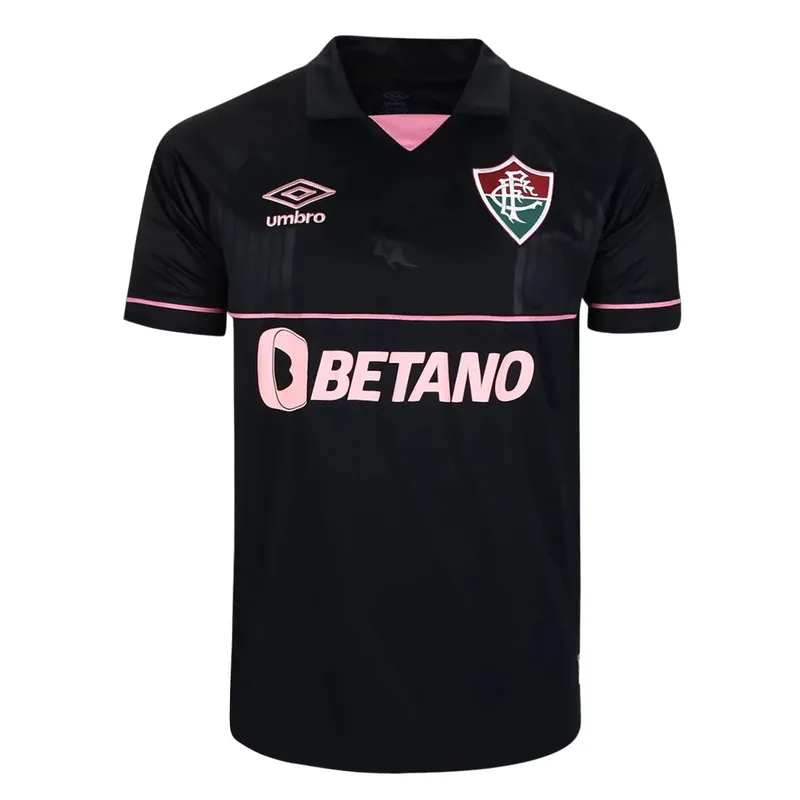 Camisa Fluminense Goleiro 23/24 - Preta e Rosa - Torcedor